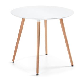 Jedálenský stôl z bukového dreva Kave Home Daw, ⌀ 100 cm