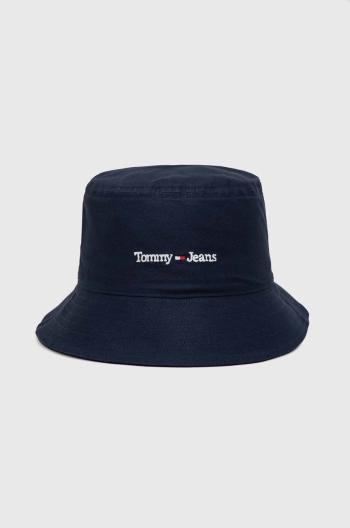 Bavlnený klobúk Tommy Jeans tmavomodrá farba, bavlnený