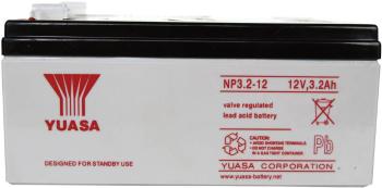 Yuasa NP3.2-12 NP3.2-12 olovený akumulátor 12 V 3.2 Ah olovený so skleneným rúnom (š x v x h) 134 x 64 x 67 mm plochý ko