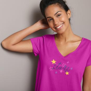 Blancheporte Pyžamové tričko s krátkymi rukávmi s potlačou Estrella fuksia 50