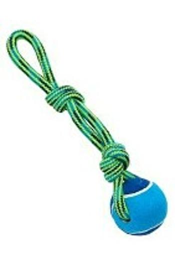 Hračka pre psov BUSTER Loop s tenisovou loptičkou modrá/zelená 30cm