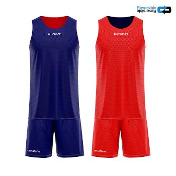 KIT DOUBLE IN MESH BLU/ROSSO Tg. M