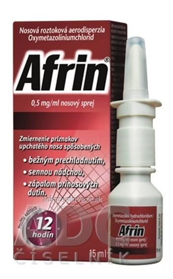 Afrin 0,5 mg/ml nosový sprej aer nao (fľ.HDPE) 1x15 ml