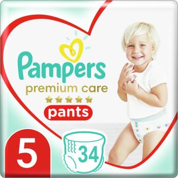 Pampers Premium Care Pants Junior Size 5 jednorazové plienkové nohavičky 12-17 kg 34 ks