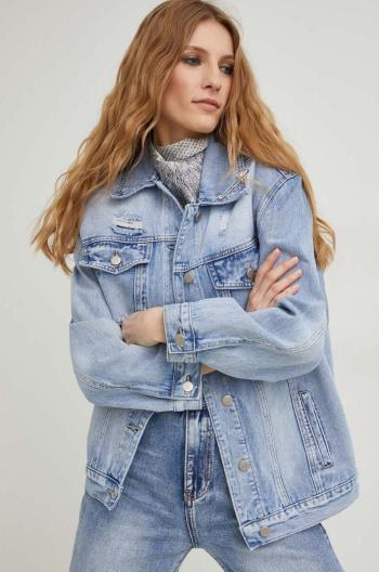 Rifľová bunda Answear Lab X limitovaná kolekcia SISTERHOOD dámska, prechodná, oversize