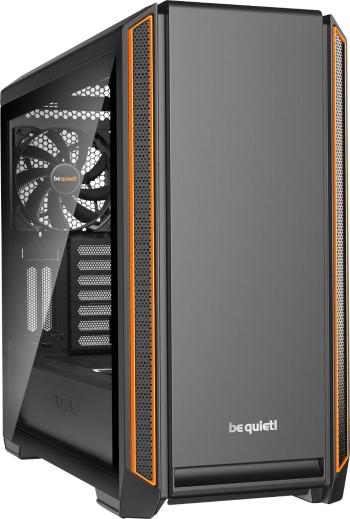 BeQuiet Silent Base 601 midi tower PC skrinka oranžová, čierna 2 predinštalované ventilátory, tlmené, prachový filter, b