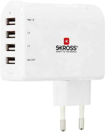 Skross Euro USB Charger - 4-Port 2.800101 USB nabíjačka  Výstupný prúd (max.) 4800 mA 4 x USB