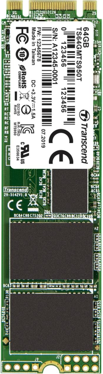 Transcend MTS950T 64 GB interný SSD disk SATA M.2 2280 M.2 SATA 6 Gb / s Retail TS64GMTS950T