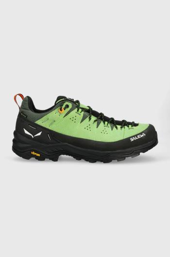 Topánky Salewa Alp Trainer 2 GTX pánske, zelená farba