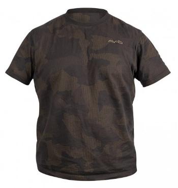 Avid carp tričko distortion camo t-shirt - veľkosť l