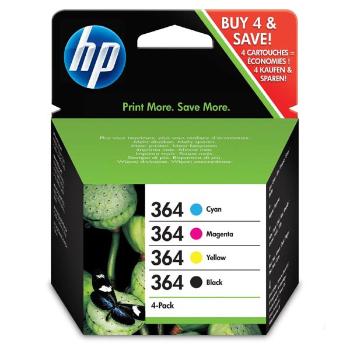 HP N9J73AE - originálna cartridge HP 364, čierna + farebná, 4x3ml
