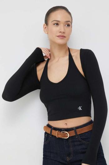 Top Calvin Klein Jeans dámsky, čierna farba