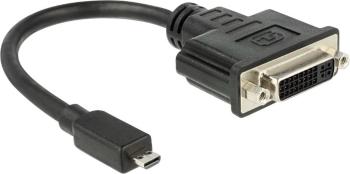 Delock 65563 HDMI / DVI adaptér [1x HDMI zástrčka D Micro - 1x DVI zásuvka 24+5-pólová] čierna  20.00 cm