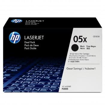 HP originál toner CE505XD, black, 13000 (2x6500)str., HP 05X, high capacity, HP LaserJet P2055, dual pack, 2ks, O, čierna