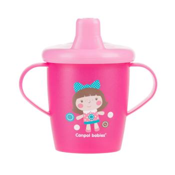 Canpol babies Netečúci hrnček TOYS ružový 250 ml