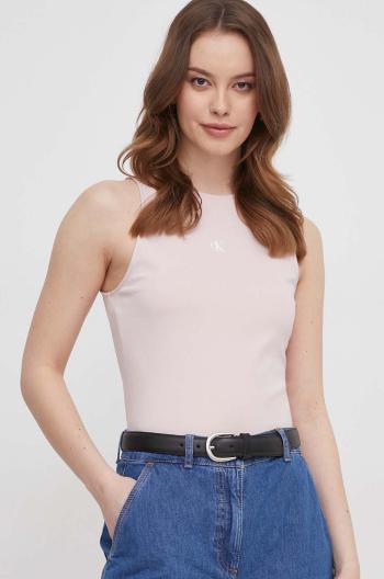 Top Calvin Klein Jeans dámsky, ružová farba, J20J223107