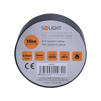 Solight Izolačná páska 19mm x 0,13 mm x 10m, čierna AP03C