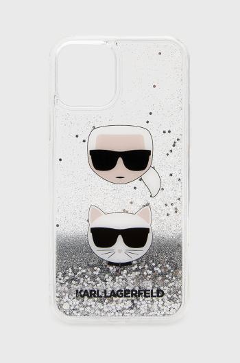 Puzdro na mobil Karl Lagerfeld iPhone 12/12 Pro strieborná farba