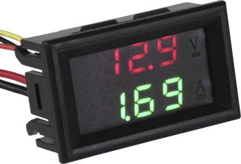 Joy-it VAM10010 digitálny panelový merač Prístroj na meranie napätia / prúdu 0 až 99 V / 0 až 9,99 A