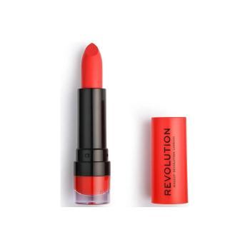 Makeup Revolution  Matte Lipstick  Líčenie obočia Oranžová