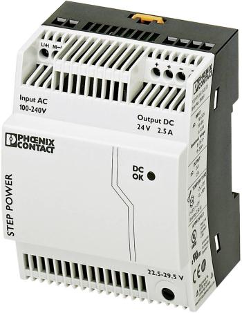 Phoenix Contact STEP-PS/1AC/24DC/2.5 sieťový zdroj na montážnu lištu (DIN lištu)  24 V/DC 2.75 A 60 W 1 x