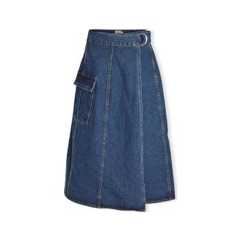 Vila  Norma Skirt - Medium Blue Denim  Sukňa Hnedá