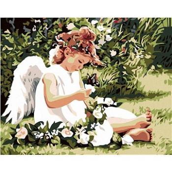 Maľovanie podľa čísel – Anjelik medzi kvetinami (HRAmal01126nad)