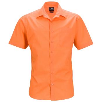James & Nicholson Pánska košeľa s krátkym rukávom JN644 - Oranžová | M