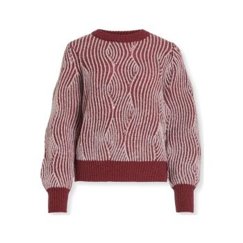 Vila  Nanna Knit - Beet Red  Svetre Červená