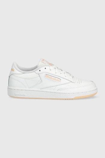 Kožené tenisky Reebok Classic CLUB C 85 biela farba