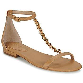 Lauren Ralph Lauren  Sandále ELISE-SANDALS-FLAT SANDAL  Béžová