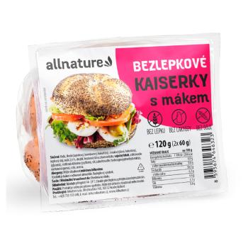 ALLNATURE Bezlepkové kaiserky s makom 120 g