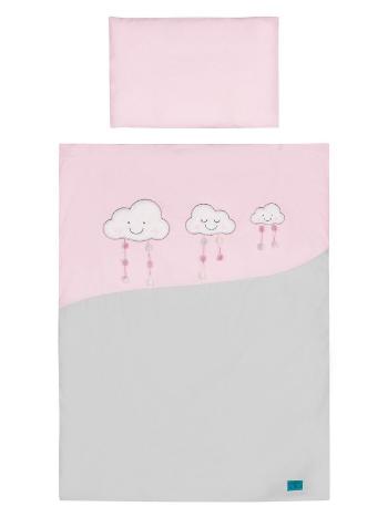 Belisima 6-dielne posteľné obliečky Obláčiky 100/135 ružové 6 ks