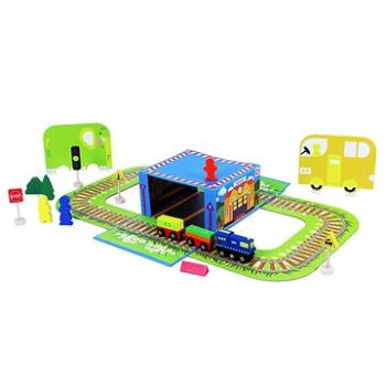 Rappa drevený náučný vlak s puzzle a magnetickou krabičkou (8590687215351)
