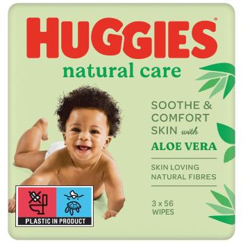 HUGGIES Vlhčené obrúsky Natural Triplo 56x3 ks