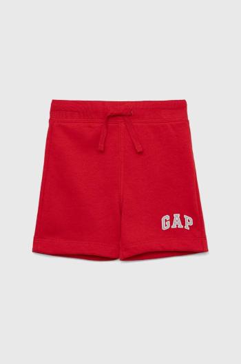 Detské krátke nohavice GAP červená farba, nastaviteľný pás