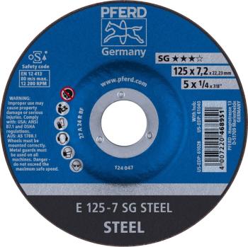 PFERD 62212626 Sg Steel brúsny kotúč lomený  125 mm 22.23 mm 10 ks