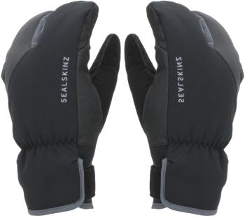 Sealskinz Waterproof Extreme Cold Weather Cycle Split Finger Gloves Black/Grey S