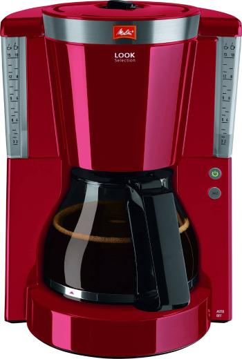 Melitta Look® Selection kávovar červená  Pripraví šálok naraz=10 sklenená kanvica, funkcia uchovania teploty