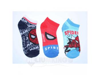 Setino Kotníkové ponožky - Spiderman, červené 3 ks Veľkosť ponožiek: 23-26