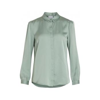 Vila  Shirt Ellette Satin L/S - Green/Milieu  Blúzka Zelená