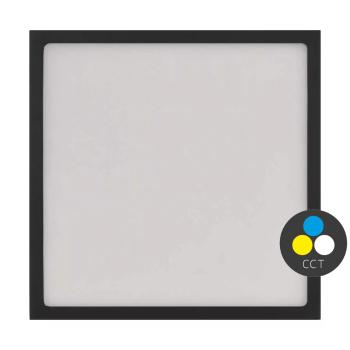 EMOS Čierny prisadený LED panel s tenkým rámčekom hranatý 225 x 225mm 21W CCT Premium ZM6343