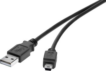 Renkforce #####USB-Kabel USB 2.0 #####USB-A Stecker, #####USB-Mini-B Stecker 30.00 cm čierna pozlátené kontakty