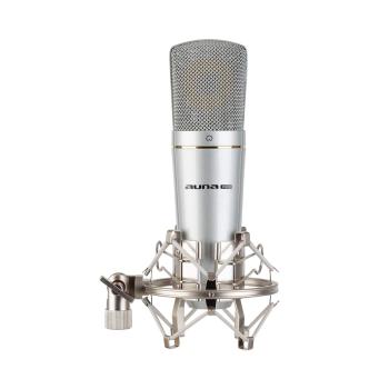 Auna Pro MIC-920 USB, kondenzátorový mikrofón, USB, slúchadlový výstup, plug & play, strieborný