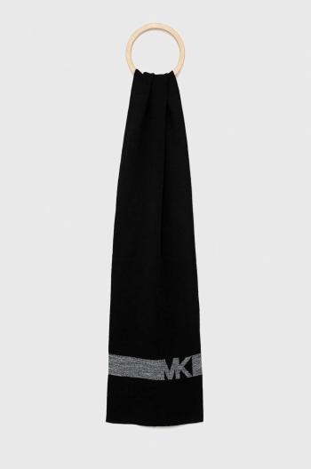 Šál Michael Kors pánsky, čierna farba, vzorovaný