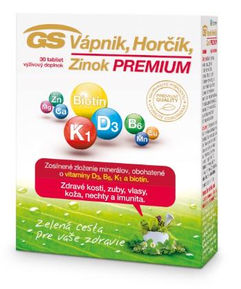 GS Vápnik, Horčík, Zinok PREMIUM 30 tabliet