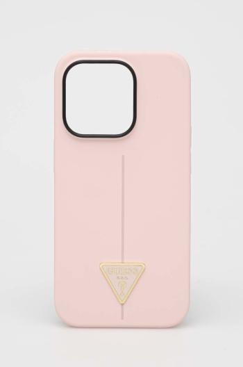 Puzdro na mobil Guess iPhone 14 Pro 6,1'' ružová farba