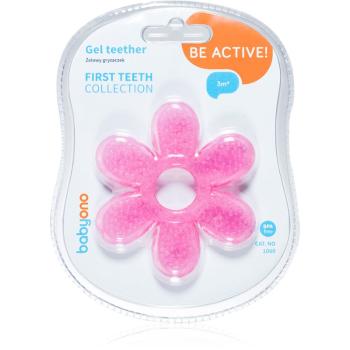 BabyOno Be Active Gel Teether hryzadielko Flower Pink 1 ks