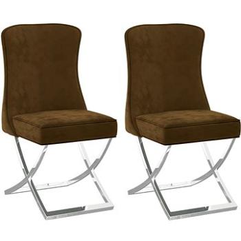 Jedálenské stoličky 2 ks hnedé 53 x 52 x 98 cm, 3074906