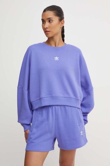 Mikina adidas Originals dámska, fialová farba, jednofarebná, IY2543